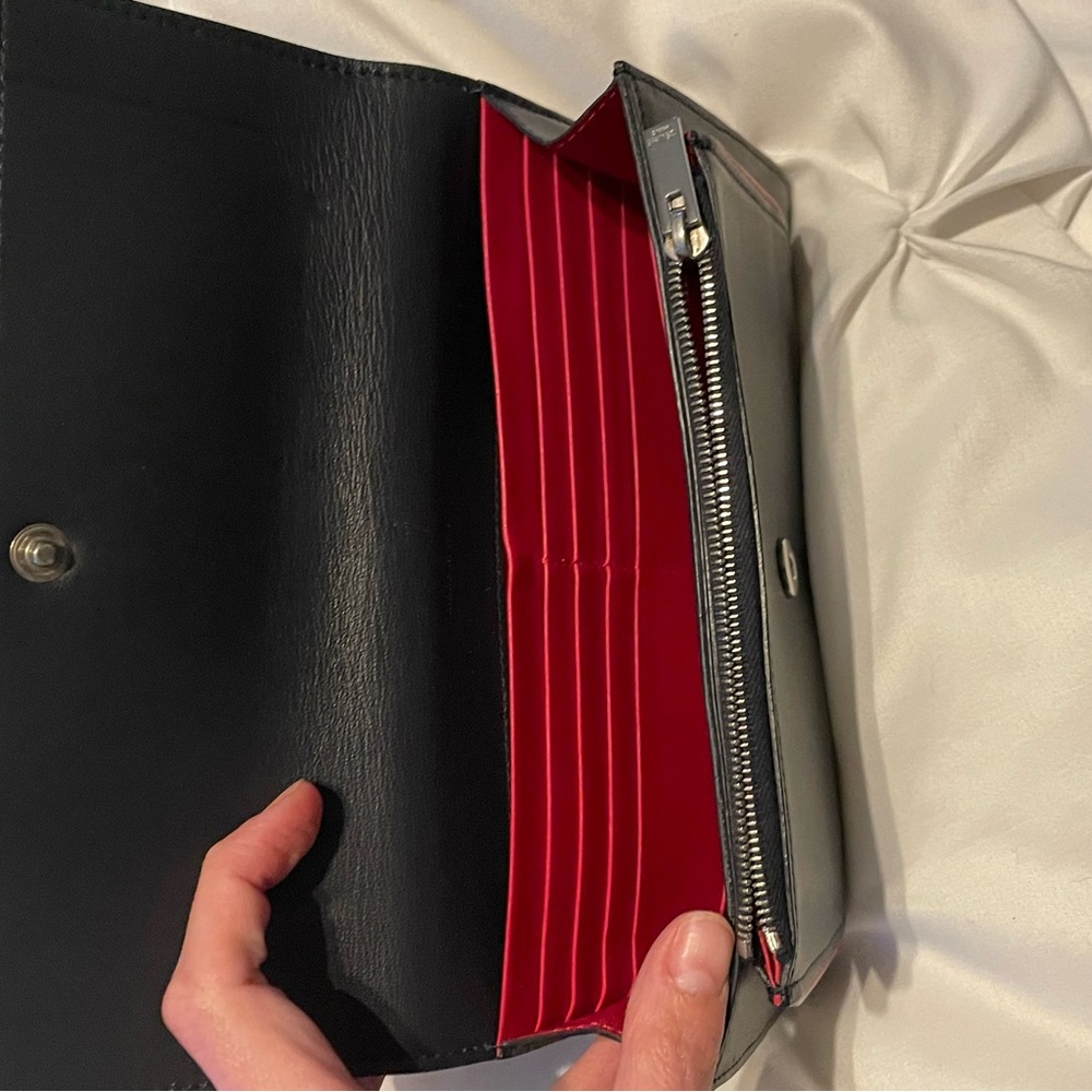 Celine Navy and Red Wallet - Picture 3 of 10